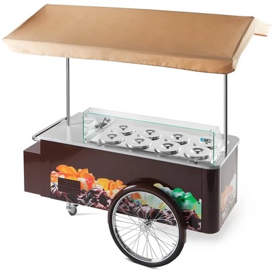 ВИТРИНА ТЕЛЕЖКА ДЛЯ МОРОЖЕНОГО ISA IL CARRETTINO CARAPINE BROWN