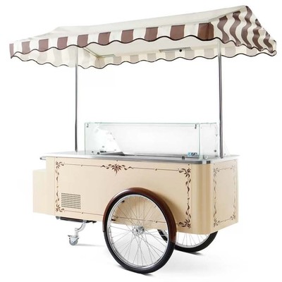 ВИТРИНА ТЕЛЕЖКА ДЛЯ МОРОЖЕНОГО ISA IL CARRETTINO CLASSIC YELLOW